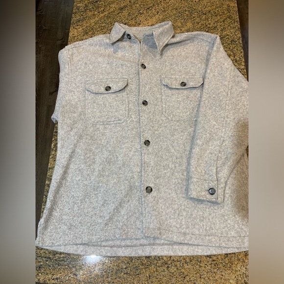 Vintage Tops - Vintage gray Shacket long sleeve size medium